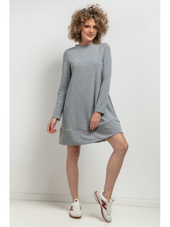 Tessita Tessita Sukienka codzienna MMM36 Szary Relaxed Fit