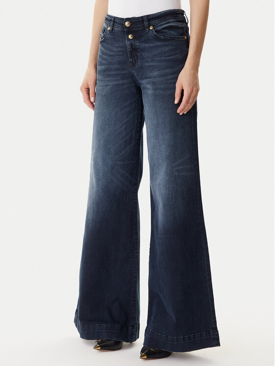 Versace Jeans Couture Versace Jeans Couture Jeans hlače 79HAB561 CDWAB Mornarsko modra Wide Leg