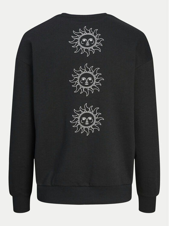 Jack&Jones Jack&Jones Majica dugih rukava Mystic 12257735 Crna Relaxed Fit
