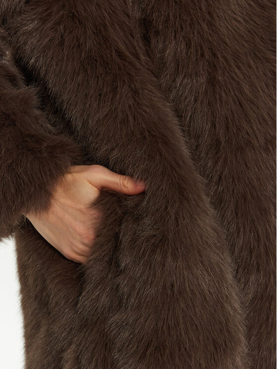 Eleh Eleh Futro MARRONE E00192 Brązowy Regular Fit