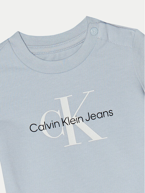 Calvin Klein Jeans Calvin Klein Jeans T-Shirt Monogram IN0IN00001 Błękitny Regular Fit