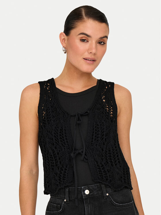 ONLY ONLY Τοπ Lizzy 15343882 Μαύρο Regular Fit
