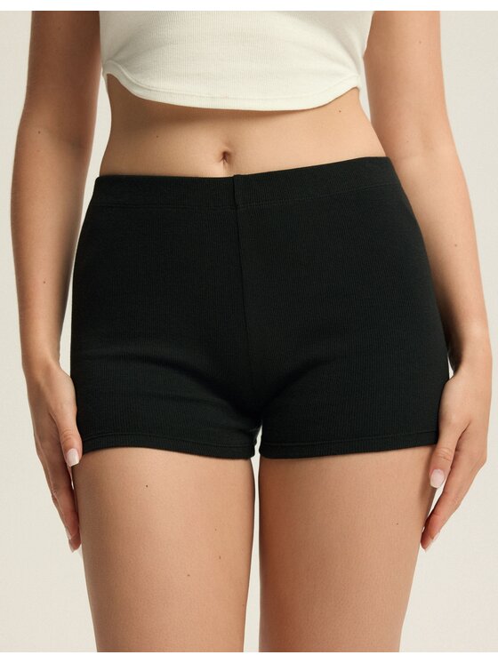Esotiq Esotiq Szorty 43763 Czarny Regular Fit