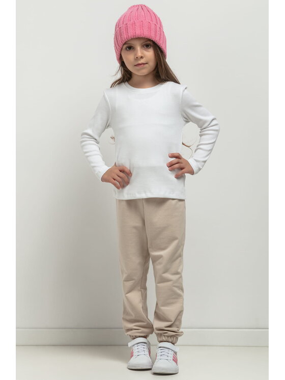 Tessita Tessita Bluzka BLUZKA MMD43_1_110 Biały Regular Fit