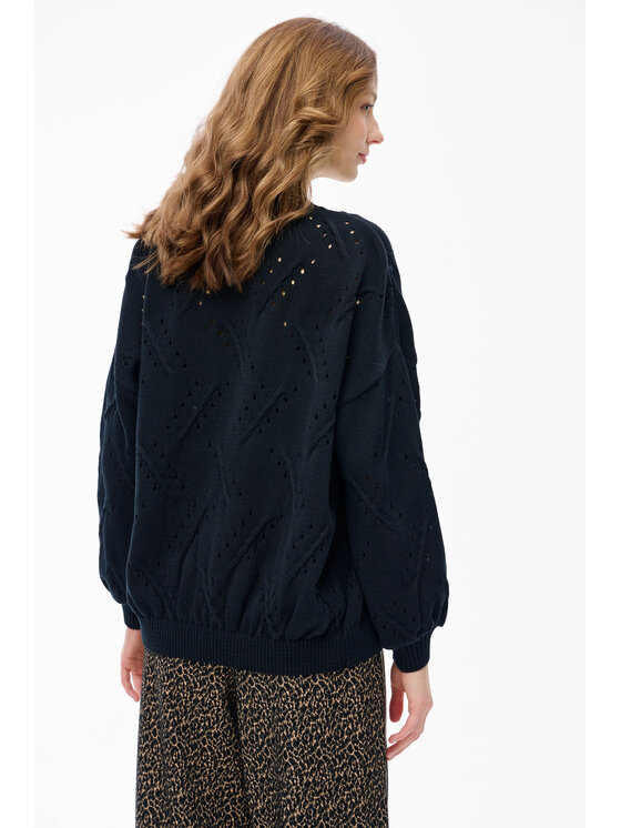 blue shadow blue shadow Kardigan Blash Czarny Regular Fit
