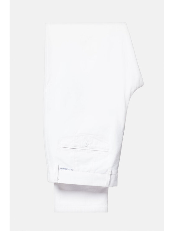 Lancerto Lancerto Spodnie materiałowe Monaco SP082123000007 Biały Slim Fit