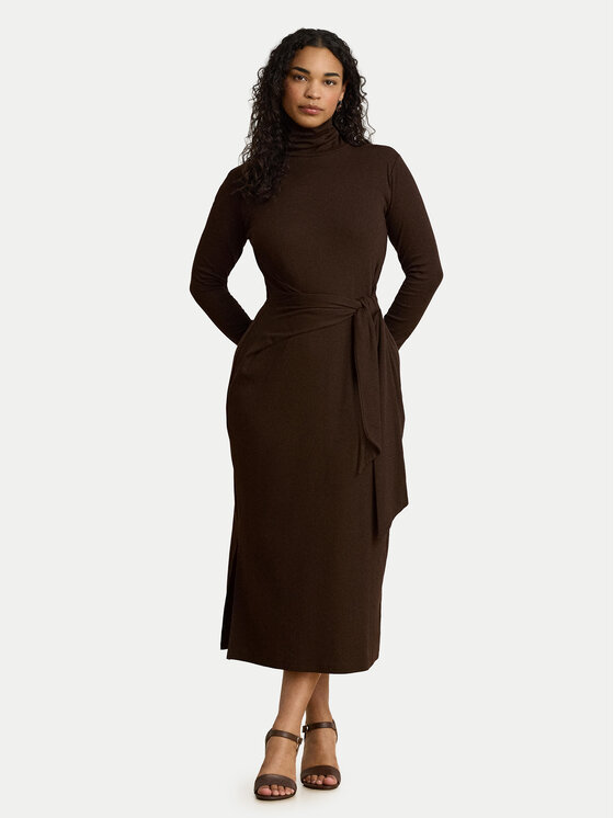 LAUREN RALPH LAUREN LAUREN RALPH LAUREN Trikotāžas kleita 200980028501 Tumši brūna Slim Fit