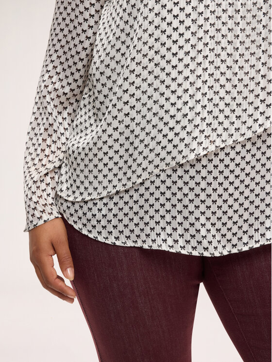 Fiorella Rubino Fiorella Rubino Bluzka 2147T002534N0S1 Biały Regular Fit