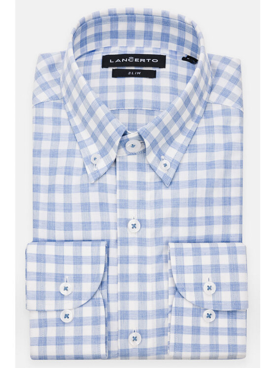 Lancerto Lancerto Koszula Aletta KO073222000017 Niebieski Slim Fit