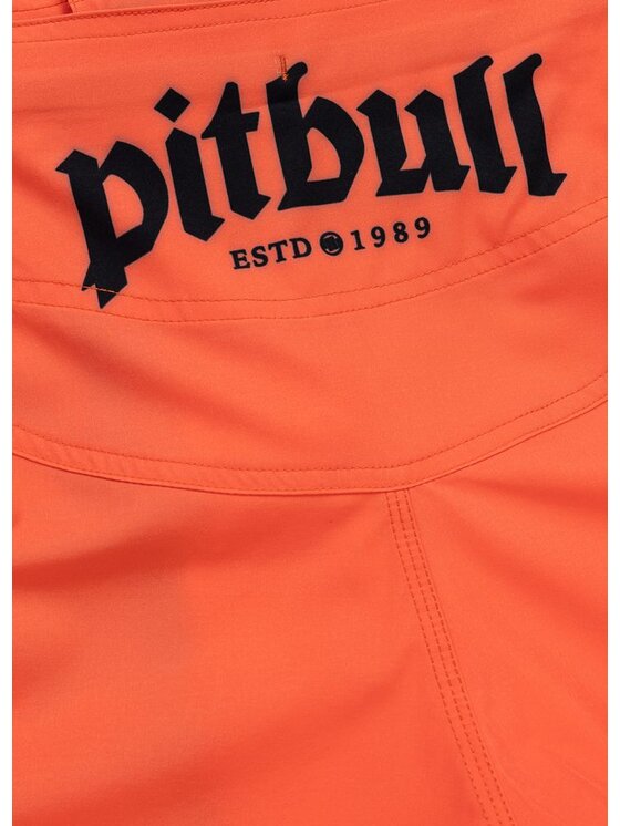 PITBULL PITBULL Szorty sportowe LOGO PALMS Pomarańczowy Regular Fit