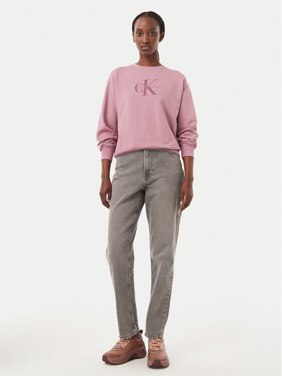 Calvin Klein Jeans Calvin Klein Jeans Džemperis Monologo LV047B234G Tamsiai rožinė Regular Fit