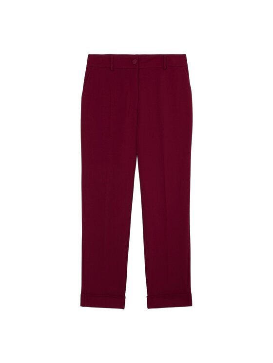 Oltre Oltre Pantaloni di tessuto P079R008667N036 Bordeaux Regular Fit