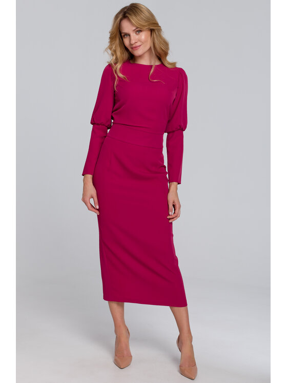 Makover Makover Vestito da giorno K079 Viola Regular Fit