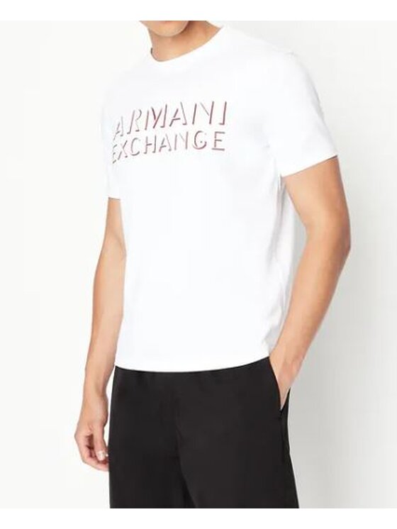 Armani Exchange Armani Exchange T-Shirt 6LZTCF ZJ5LZ 1100 Biały Regular Fit
