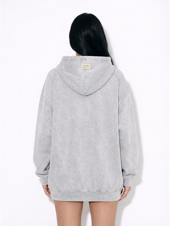 MissDenim MissDenim Bluza Oversize Zip Hoodie Szary Oversize
