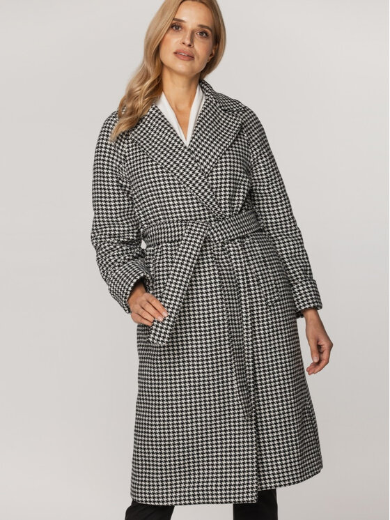 Willsoor Willsoor Płaszcz przejściowy 65383-65384 Czarny Regular Fit