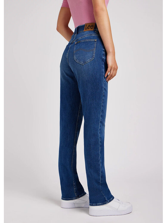 Lee Lee Jeansy Ultra Lux Straight Niebieski Straight Fit