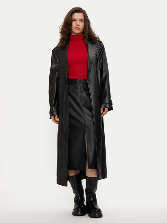 JDY JDY Fustă din imitație de piele Alexa 15330385 Negru Slim Fit
