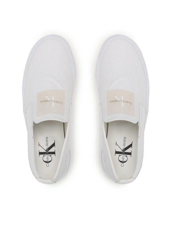 Calvin Klein Jeans Calvin Klein Jeans Tenisky Bold Vulc Flatf Slipon Wn YW0YW01040 Biela