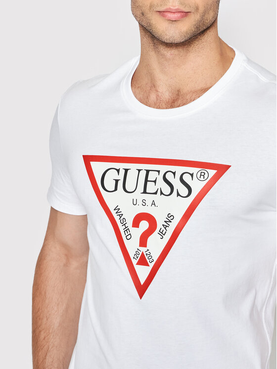 Guess Guess T-Shirt M2YI71 I3Z11 Biały Slim Fit