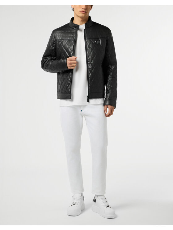 PHILIPP PLEIN PHILIPP PLEIN Vatovaná bunda 28619 Černá Regular Fit