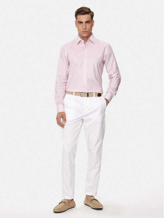 BOSS Boss Pantaloni chino Kaiton 50505392 Bianco Slim Fit