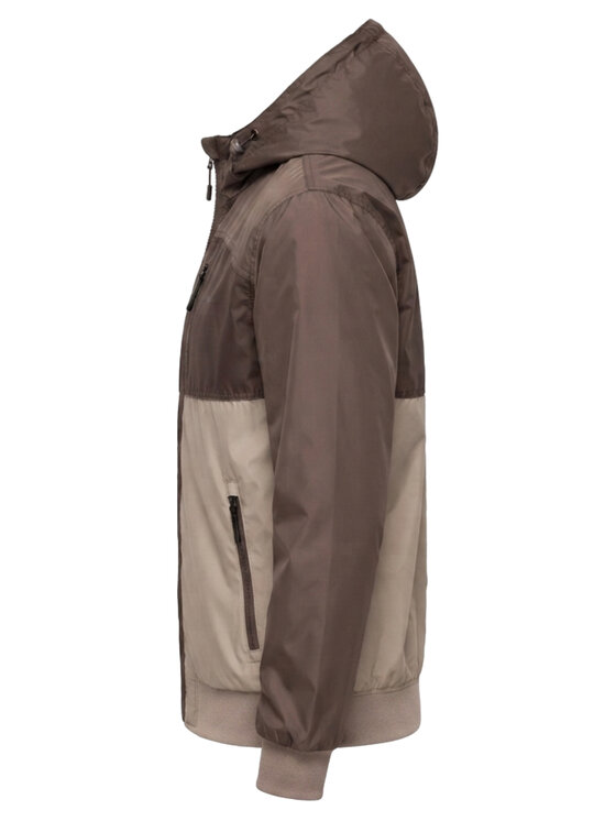 Ombre Ombre Kurtka przejściowa C588 Brązowy Regular Fit