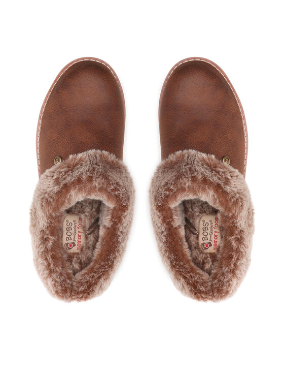 Skechers Skechers Kapcie BOBS Winter Rock 113423/BRN Brązowy
