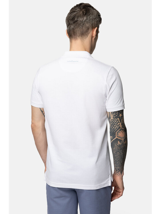 Lancerto Lancerto Polo Manuel PO073123000017 Biały Regular Fit
