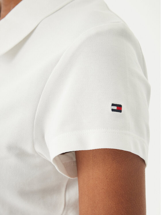 Tommy Hilfiger Tommy Hilfiger Polo 1985 Logo WW0WW49259 Balts Slim Fit