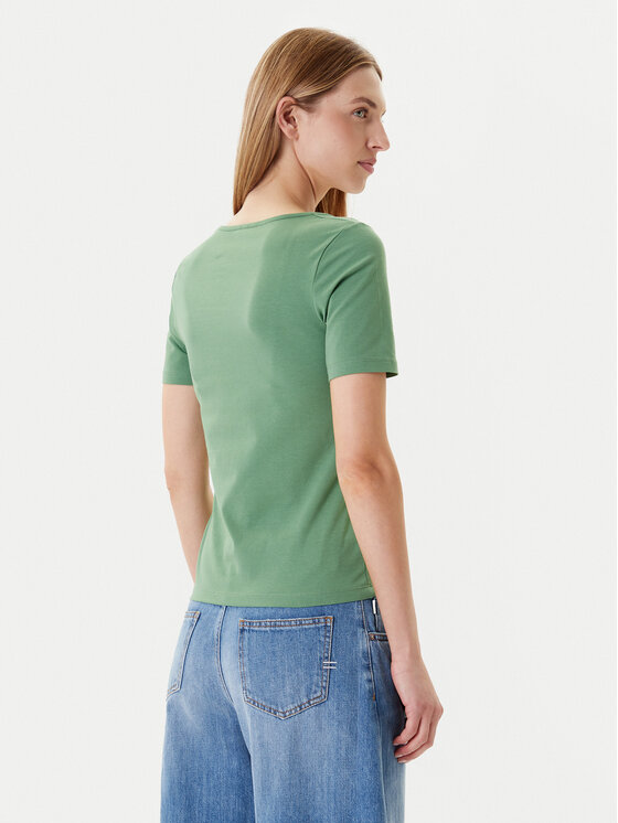United Colors Of Benetton United Colors Of Benetton Tricou 3FJHD401P Verde Slim Fit