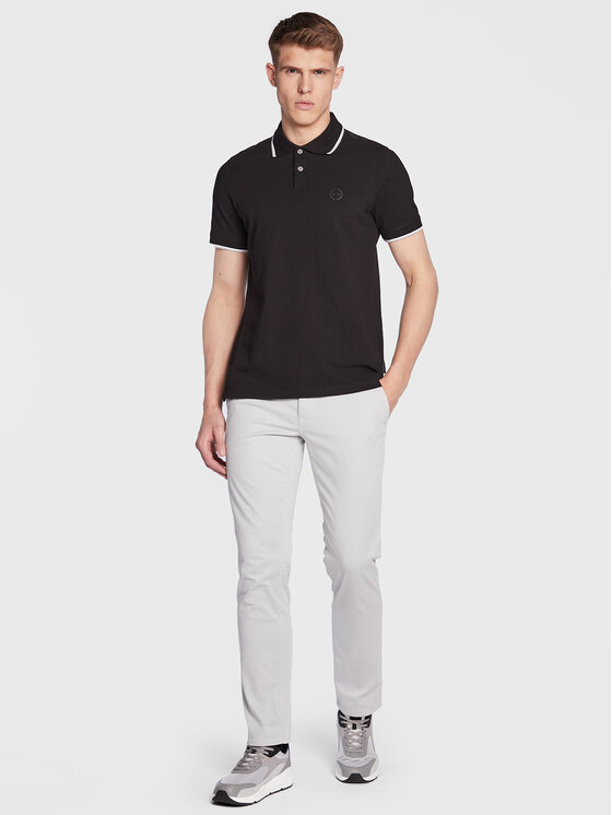 Armani Exchange Armani Exchange Polo 8NZF75 Z8M5Z 1200 Crna Regular Fit