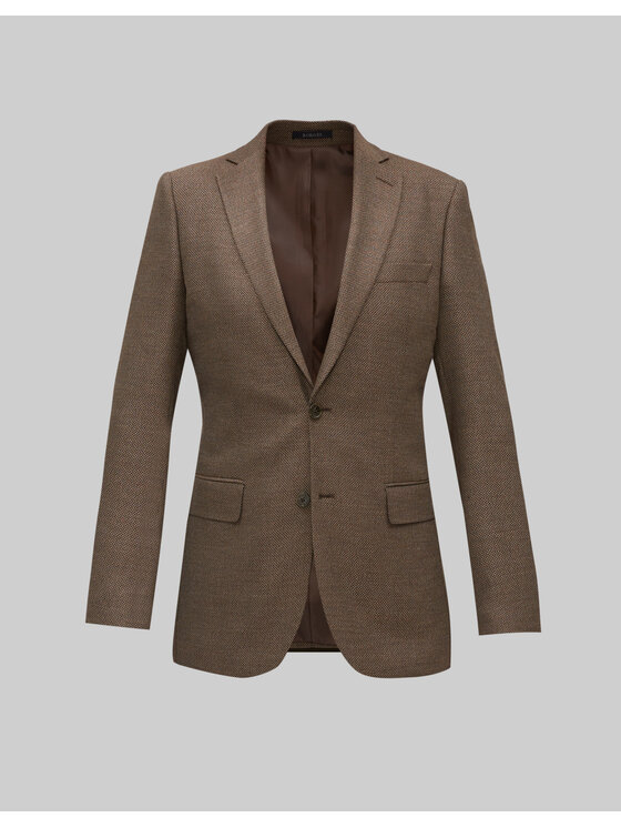 Borgio Borgio Marynarka brolo Brązowy Slim Fit