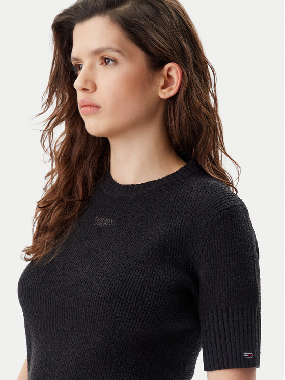 Tommy Jeans Tommy Jeans Pulover DW0DW20380 Negru Regular Fit
