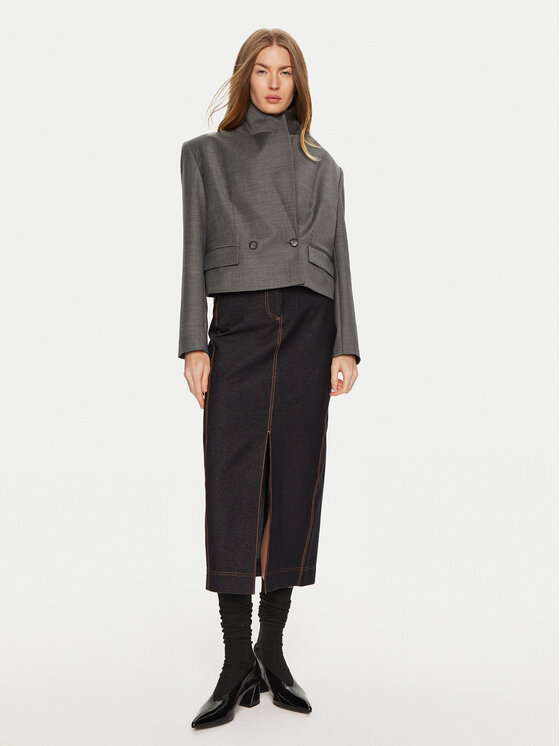 Max Mara Leisure Max Mara Leisure Farmer szoknya Breda 2426776058 Sötétkék Regular Fit