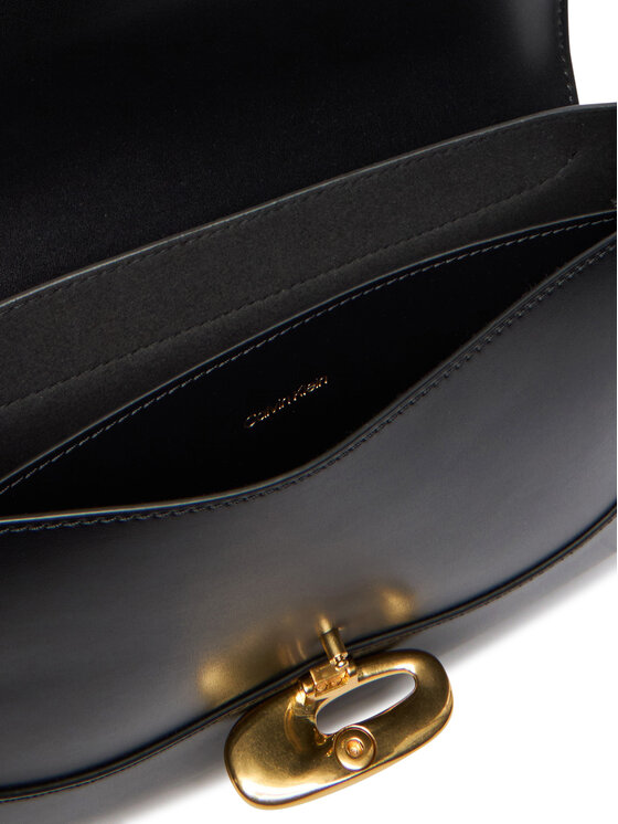 Calvin Klein Calvin Klein Geantă Hardware Flap Medium Crossbody LV04F3401G Negru