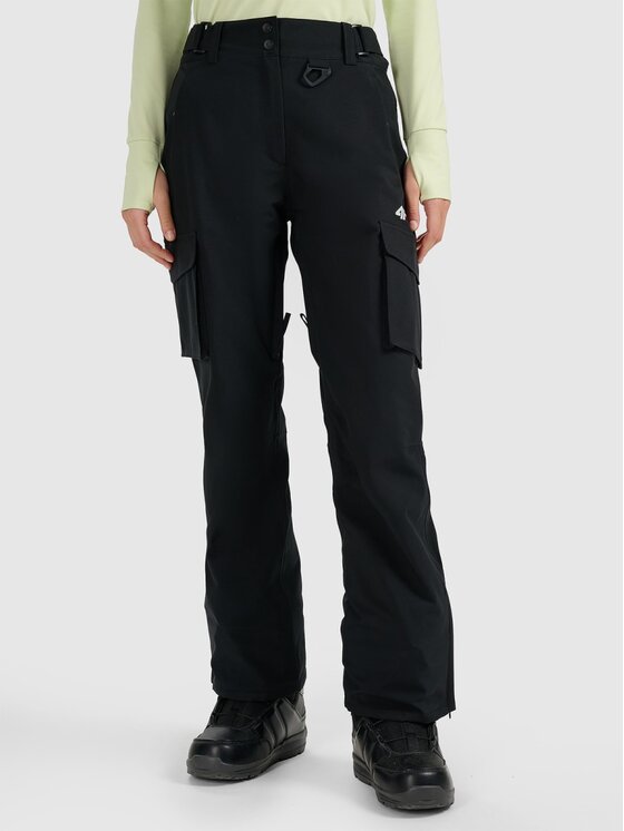 4F 4F Pantaloni da snowboard 4FWAW25TFTRF1220-20S Nero Regular Fit