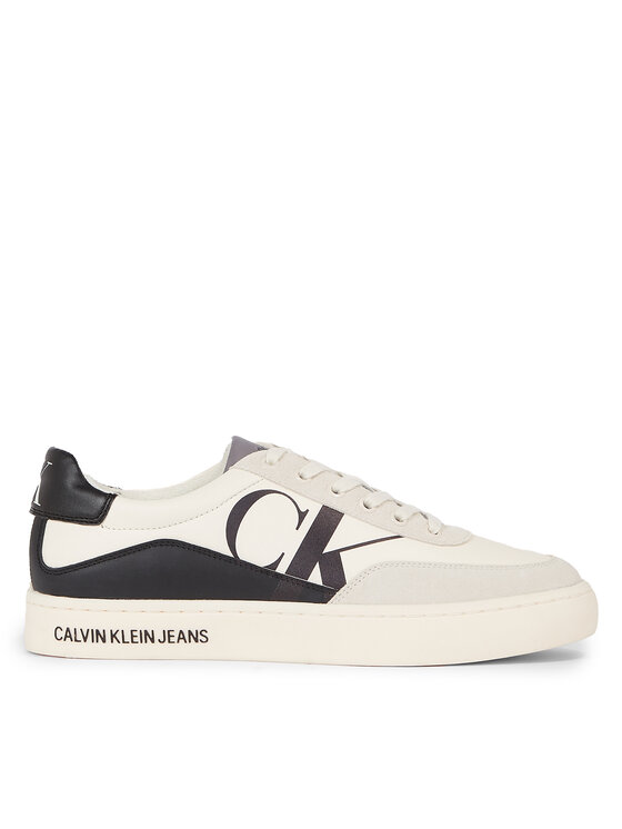 Sneakers Calvin Klein Jeans Classic Cupsole Laceup Mix Lth YM0YM00713 Creamy White/Black 0LA