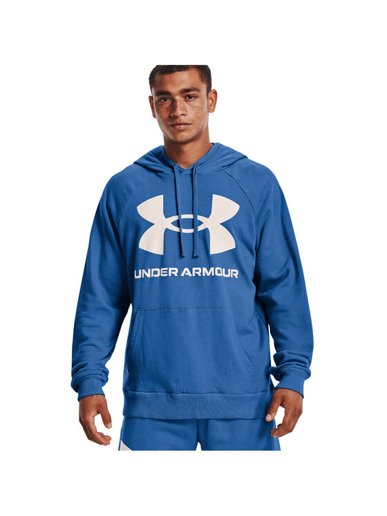 Under Armour Under Armour Bluza Under Armour Rival Fleece Big Logo Hoodie Niebieski Regular Fit