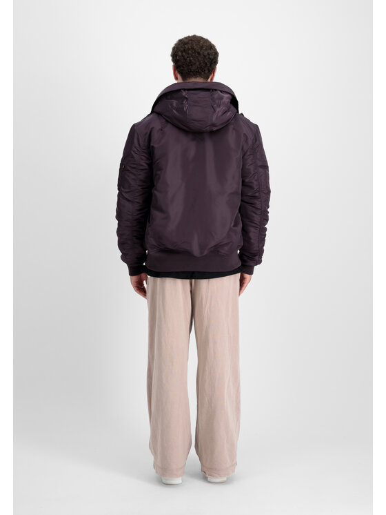 Alpha Industries Alpha Industries Kurtka bomber MA-1 Hooded Bomber Jacket Fioletowy Slim Fit