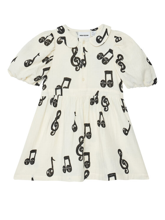 MINI RODINI Sukienka codzienna 2525012610 Biały Regular Fit
