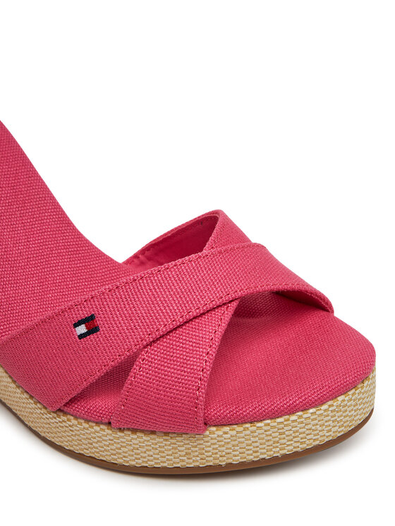 Tommy Hilfiger Tommy Hilfiger Basutės Flag High Wedge Espad Crisscross FW0FW08661 Rožinė