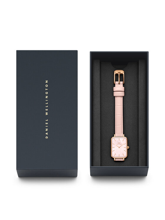 Daniel Wellington Daniel Wellington Zegarek Quadro Pressed DW00100508 Różowe złoto