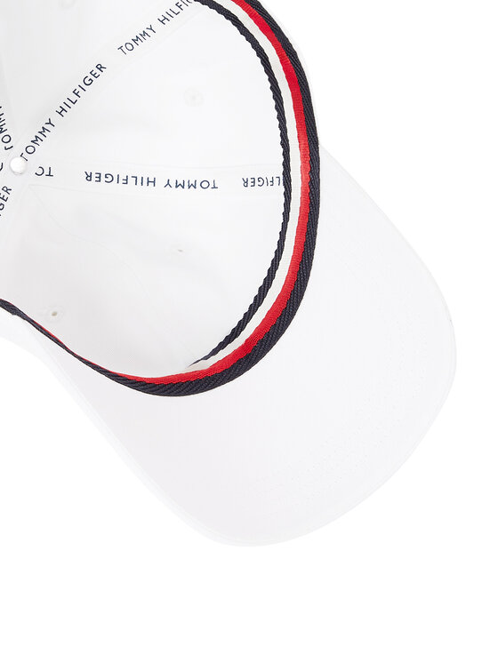Tommy Hilfiger Tommy Hilfiger Kepurė su snapeliu Essential Flag Soft Cap AW0AW17131 Balta