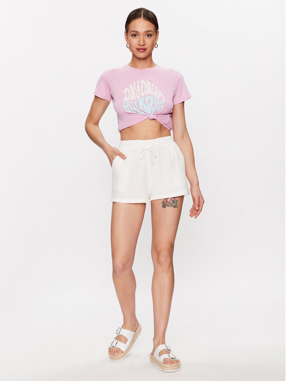Billabong Billabong Kratke hlače iz tkanine Day Tripper ABJNS00241 Bela Regular Fit