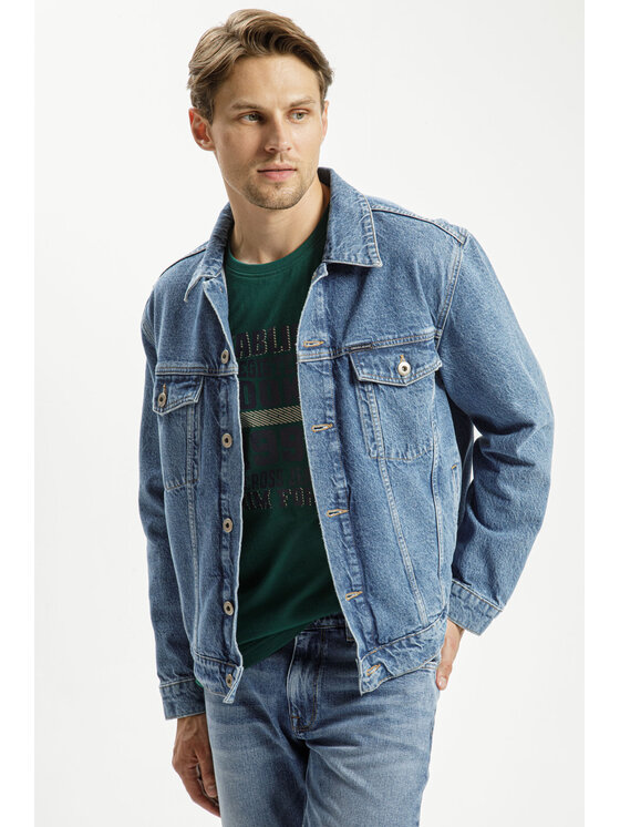 Kurtka jeansowa Cross Jeans, Rozmiar XL, Niebieski, A 320-020