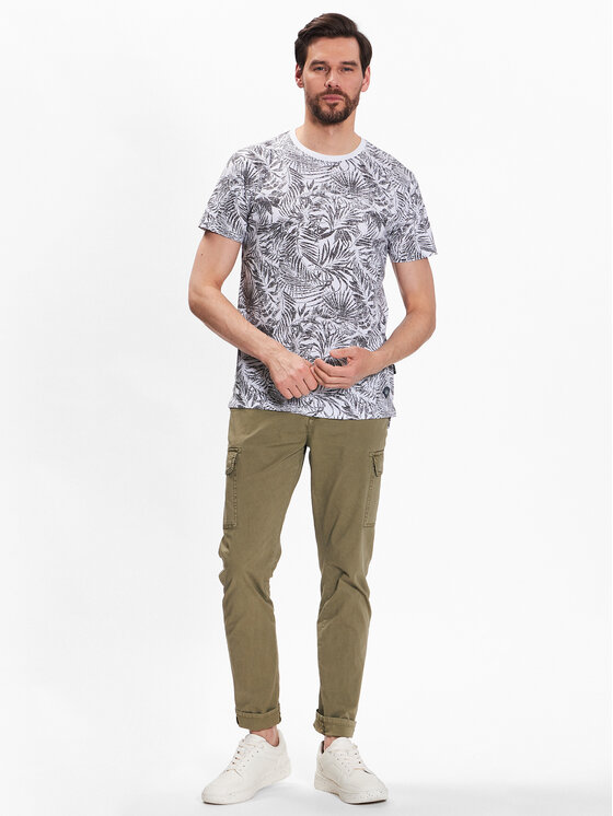 INDICODE INDICODE Тишърт Palme 40-935 Сив Regular Fit