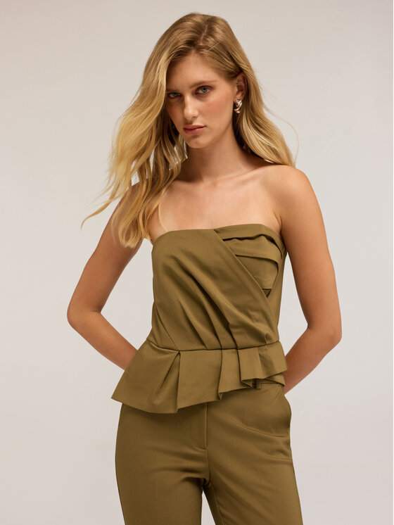 Motivi Motivi Top D760Q000488N035 Verde Regular Fit