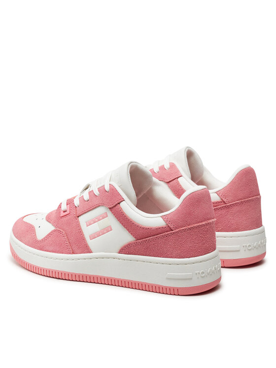 Tommy Jeans Tommy Jeans Laisvalaikio batai Tjw Retro Basket Washed Suede EN0EN02486 Rožinė