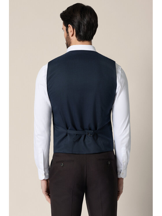 Lancerto Lancerto Kamizelka garniturowa Motril KA073126000003 Granatowy Slim Fit
